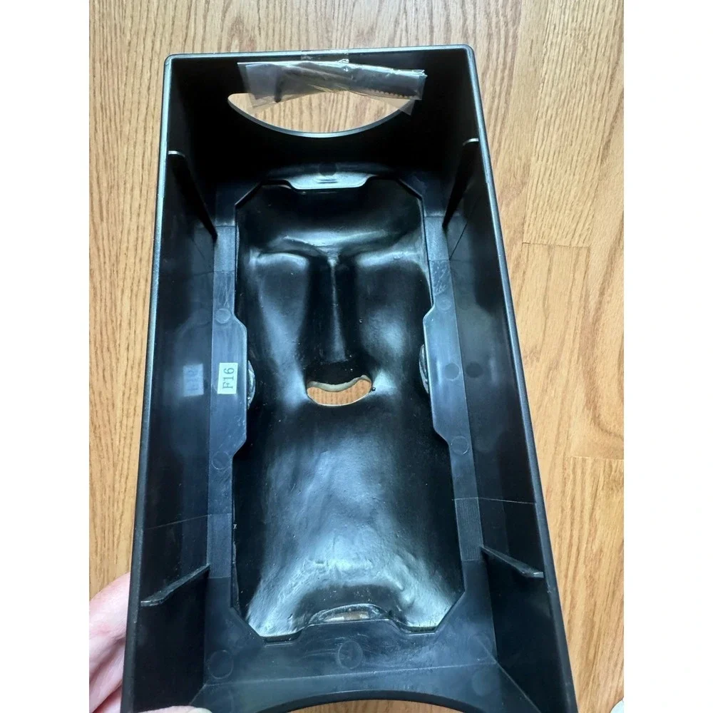 New Moai Easter Island Head Tissue Box Cover Stone Look Resin Novelty Decor Gray